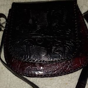 Hand tooled Leather Purse Made in India